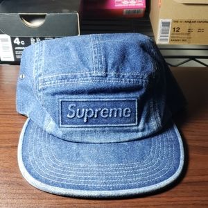 Supreme Embossed Stone Washed Camp Cap